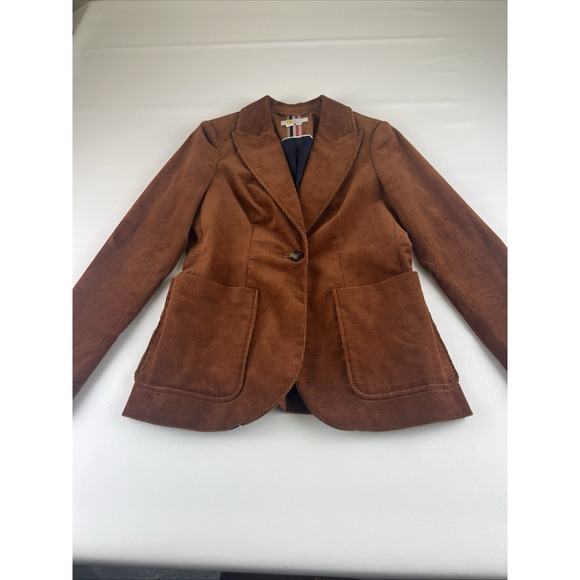 Boden Jackets & Blazers - Boden Women Corduroy Brown Blazer 4 Classic Pockets Lined